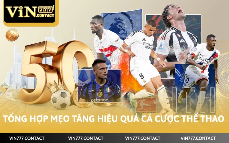Cách Cá Cược Thể Thao Tại VIN777 - Tham Gia Hiệu Quả 5 Tổng hợp mẹo tăng hiệu quả cá cược thể thao